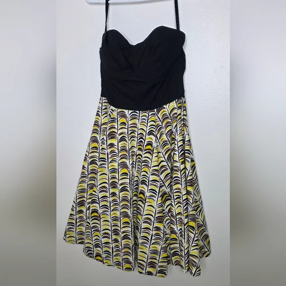 Anthropologie Girls From Savoy "Memories of Feathers" Retro Strapless Dress 12 - Picture 4 of 9